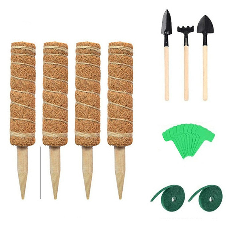 4Pcs 30cm Plant Climbing Rod Vine Climbing Coconut Palm Rod Plant Support Stick with Tools 4Pcs 30cm Plant Climbing Rod Vine Climbing Coconut Palm Rod Plant Support Stick with Tools
